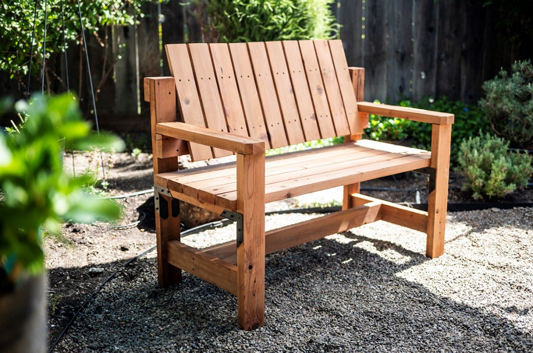 DIY Garden Bench with Outdoor Accents® APRTA Rigid Tie® Angles