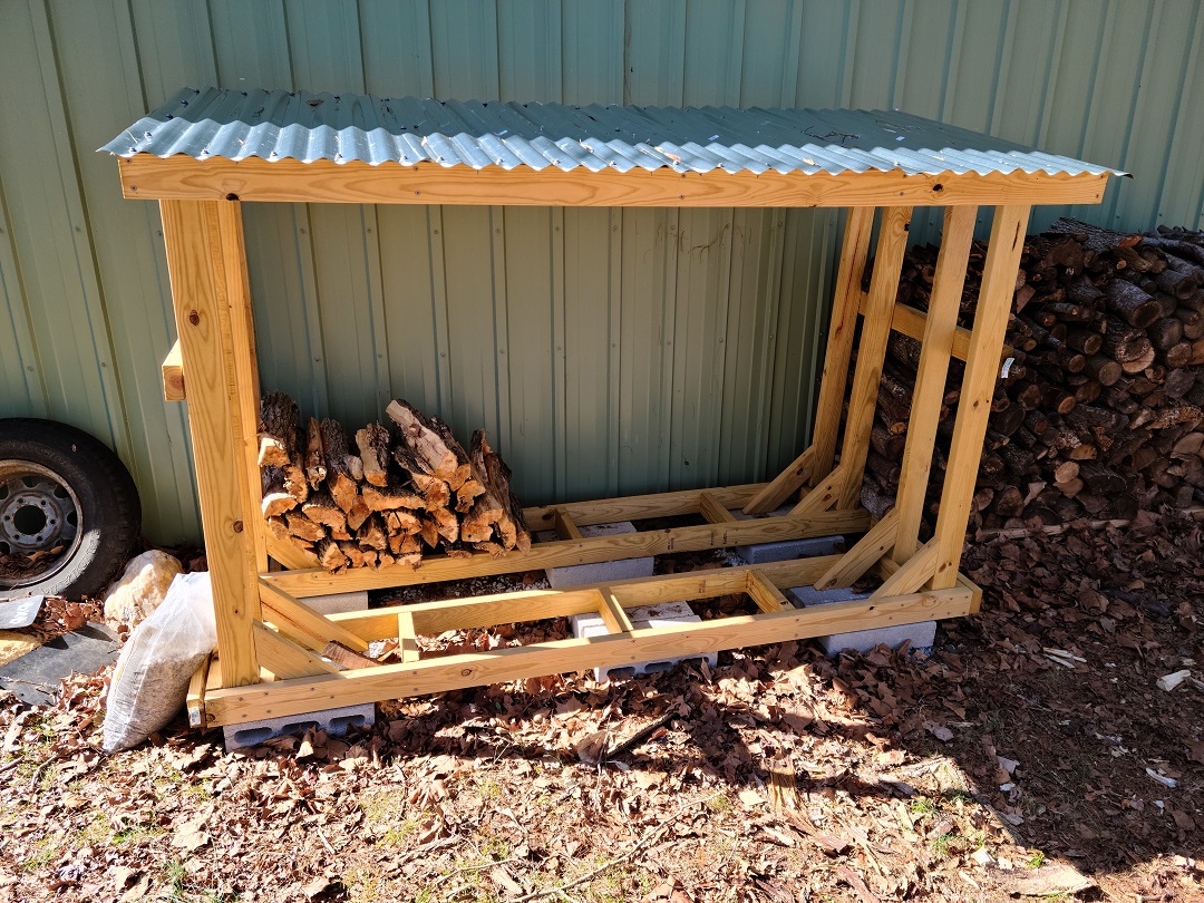 Completed DIY Firewood Holder