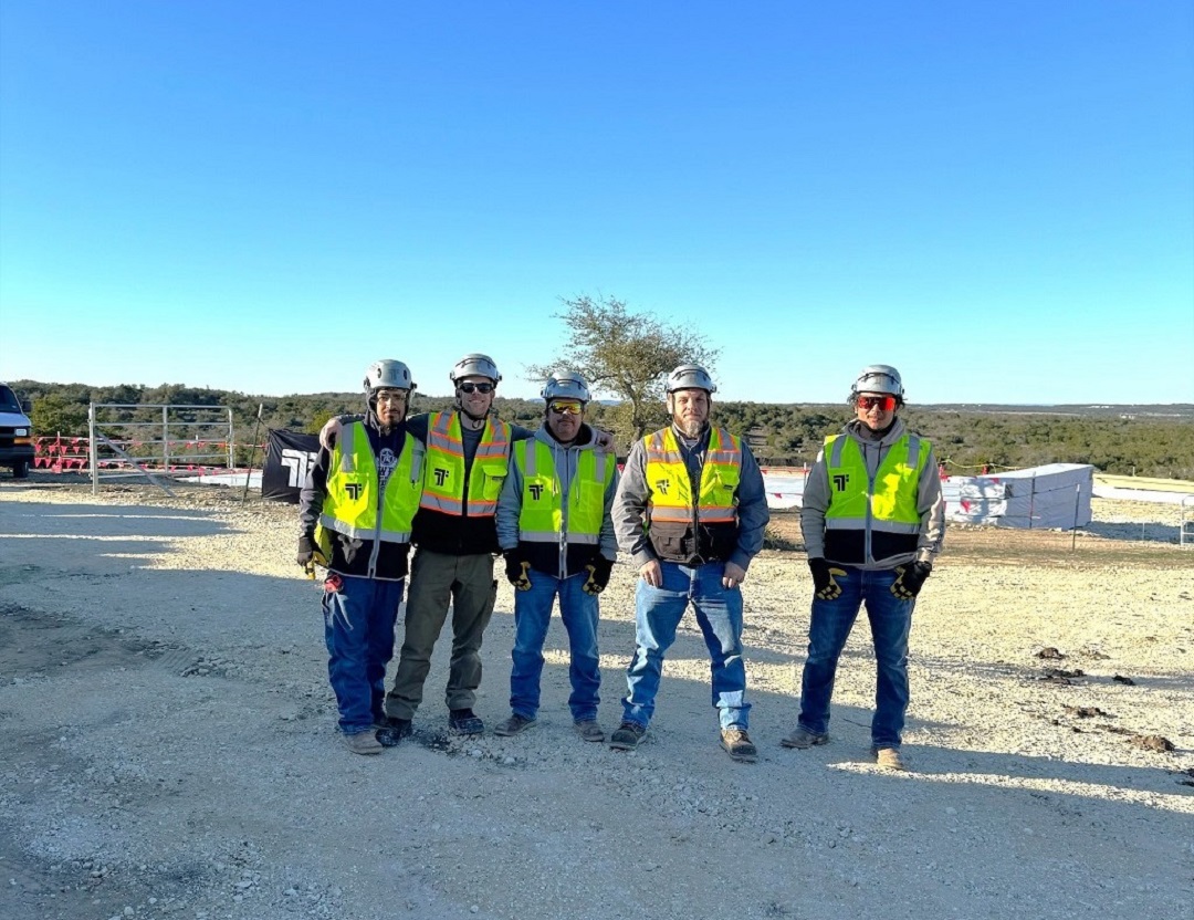 Trent and the team on the jobsite