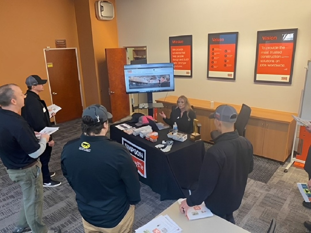 Jessica giving a presentation at our Stockton Branch