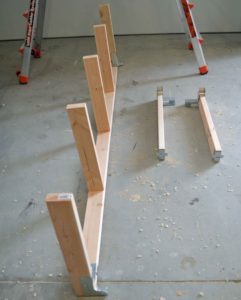 suspended garage store frame example