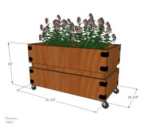 diy rolling planter cut sheet