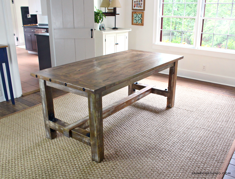 Diy How To Build A Faux Barnwood Dining Table Building Strong - Dining Room Table Diy Plans
