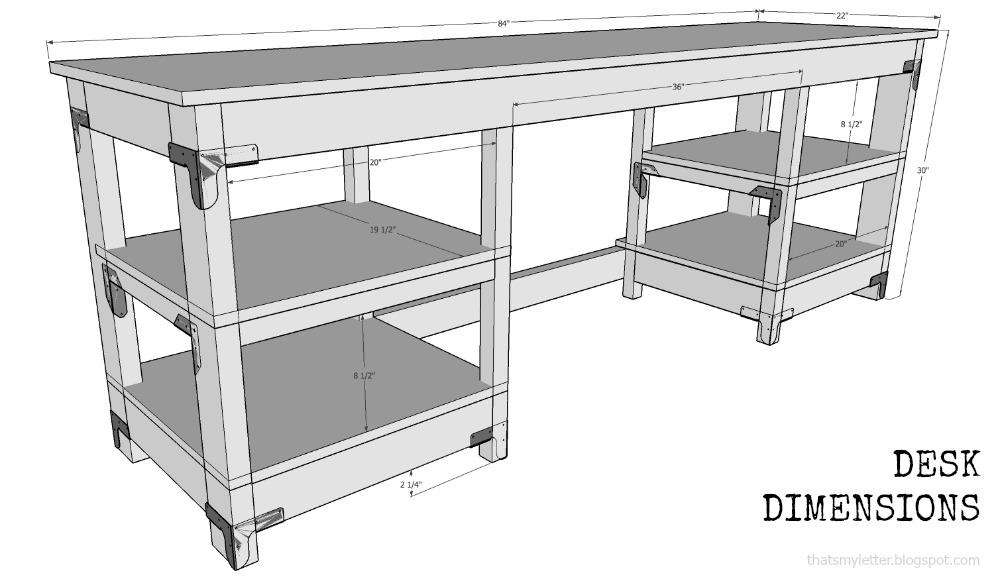 diy custom desk dimensions