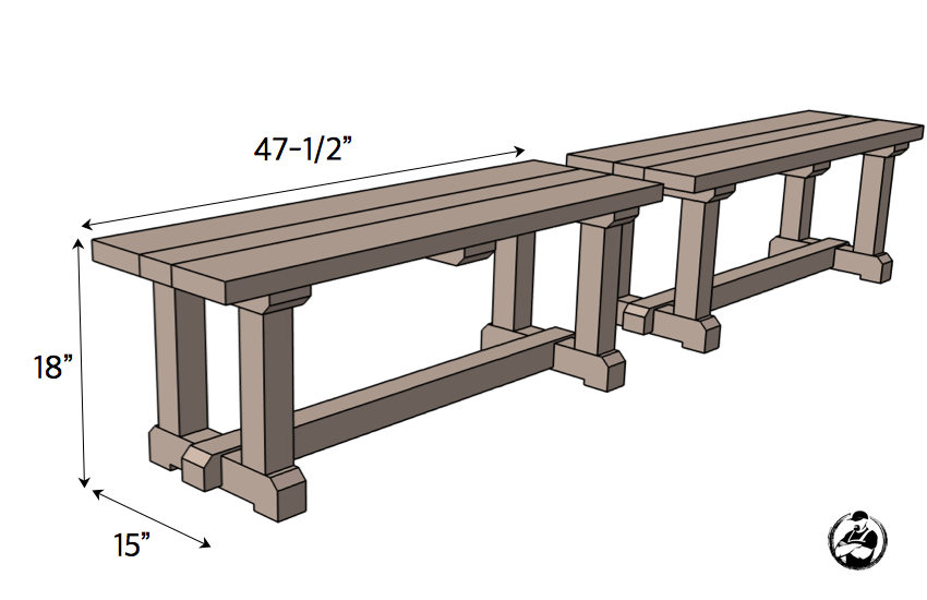 DIY H-Leg Table Dimensions