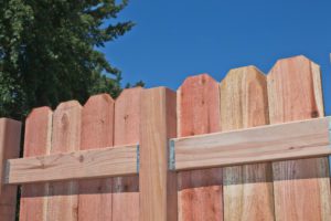 strong wooden fence post