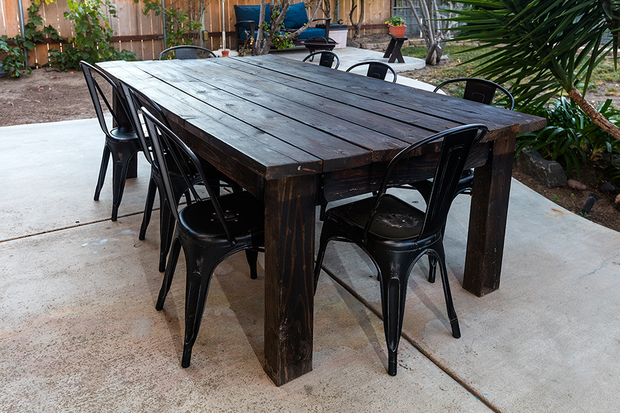Black stained table
