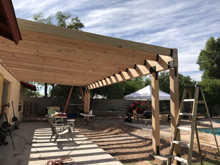 Diy Building A Covered Patio With The, Build A Wood Patio Cover