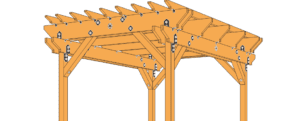 10’ x 8’ Freestanding Pergola Plan