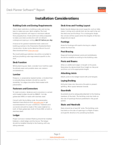 Deck Planner: Installation Considerations