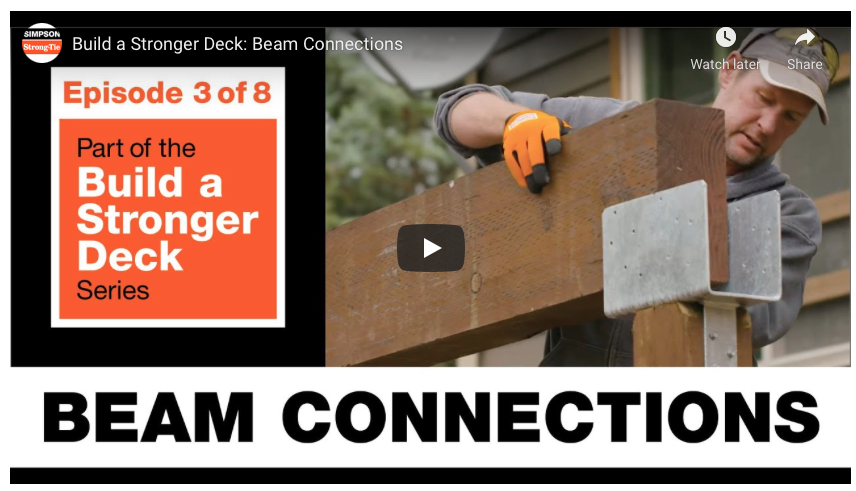 Photo for Beam Connections Deck Series
