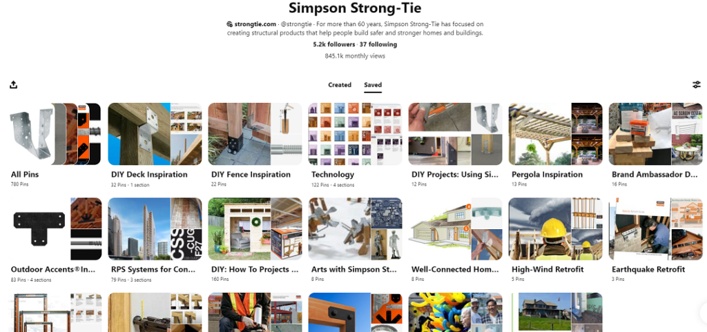 Simpson Strong-Tie Pintrest Board