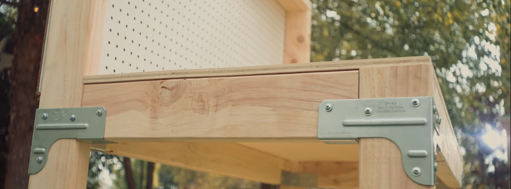 How To Build A Diy Wood Workbench In, Simpson Strong Tie Wbsk Workbench And Shelving Hardware Kit