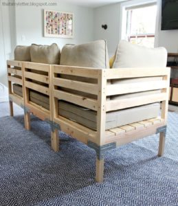 DIY Sectional Sofa Back View