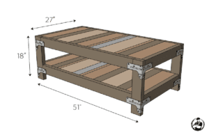 DIY Industrial Coffee Table Plans Dimensions