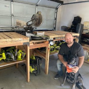 Miles's new customized workbench station