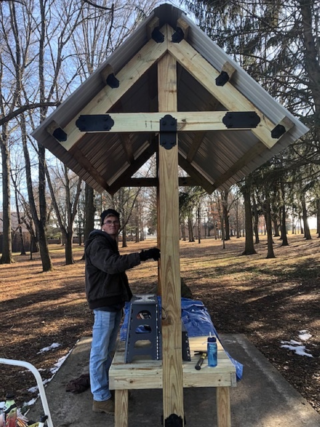 Trent with Eagle Scout Project