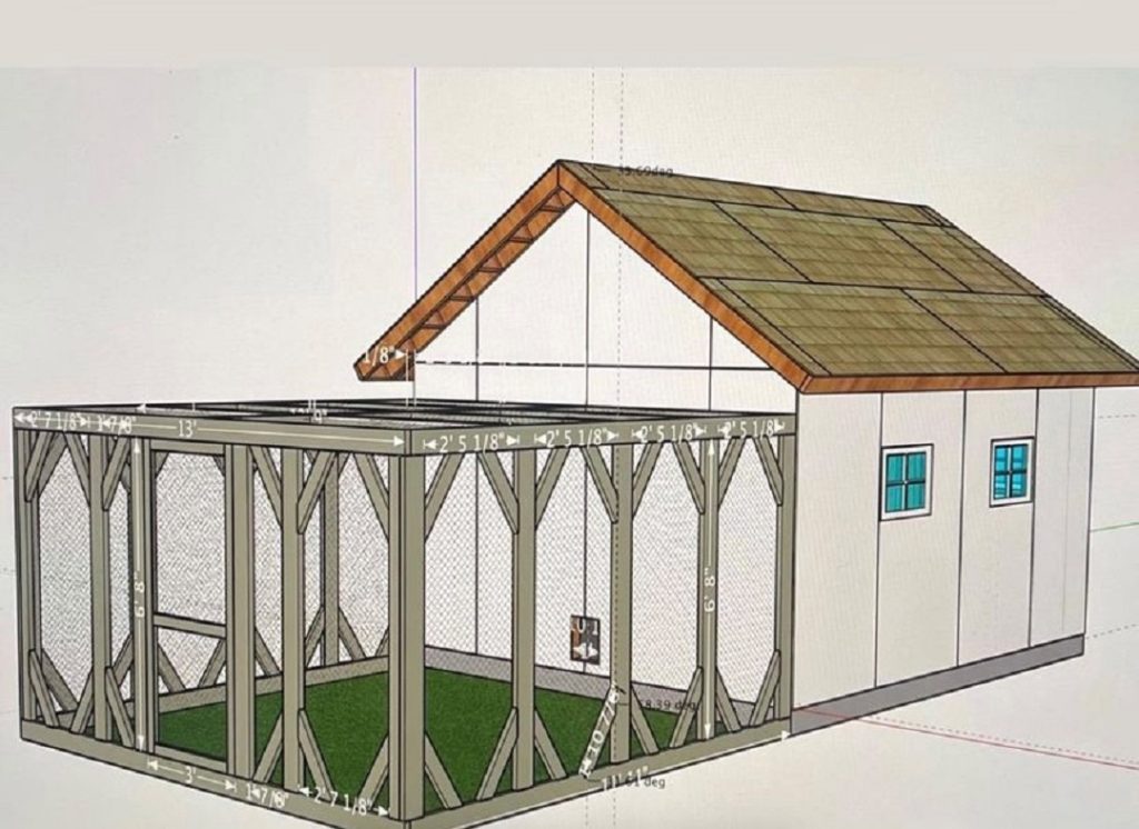 Sketch Up of the Chicken Coop Run