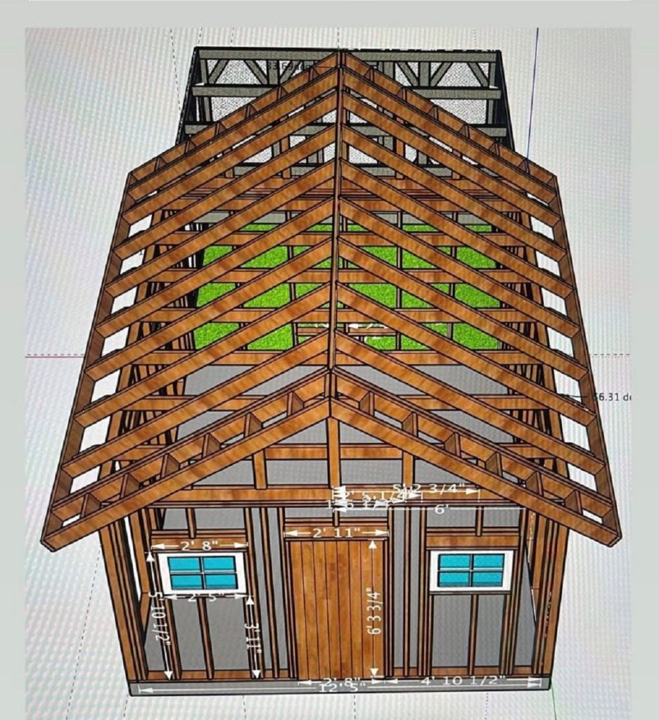 Up top view of the Sketch Up Design