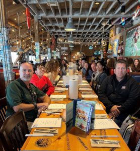 Eating at Bubba Gump Shrimp Company in San Francisco