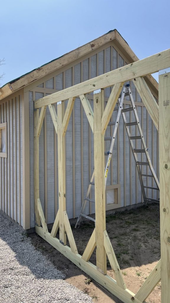 Built chicken coop run