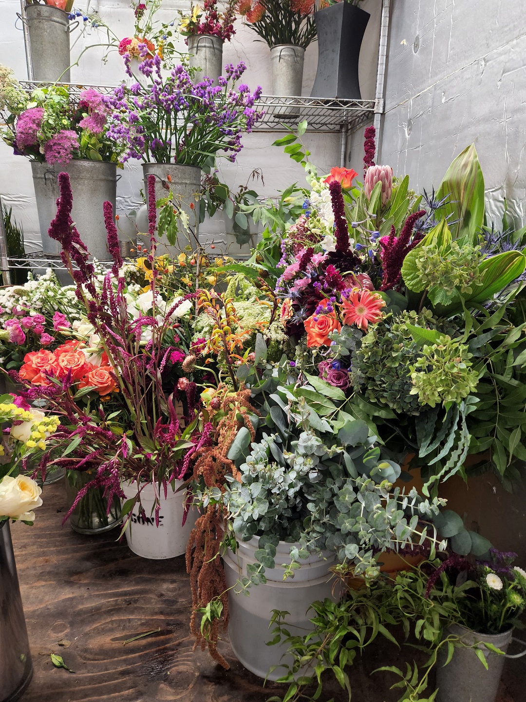 Stored flower arrangements