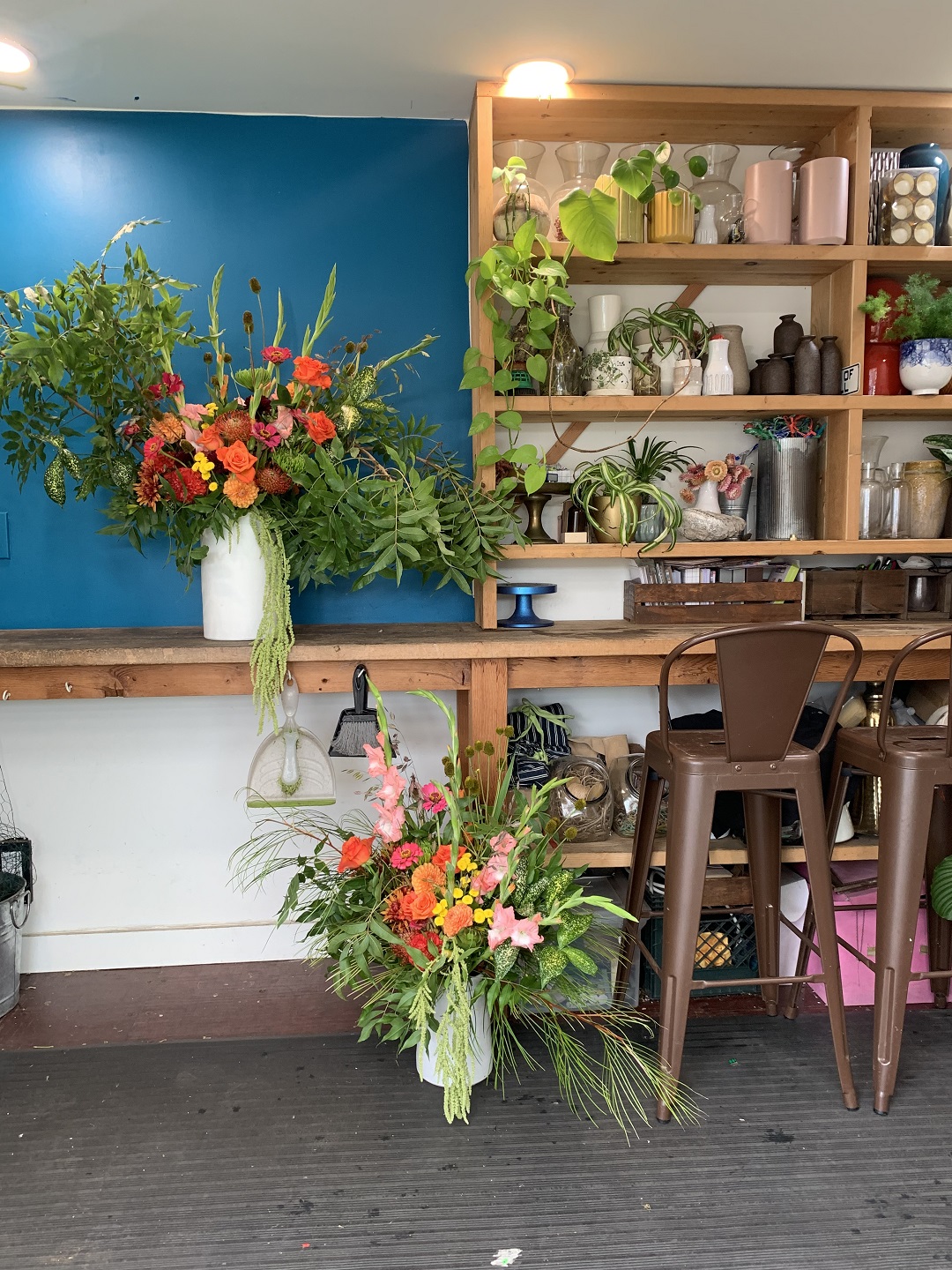 Inside the flower shop