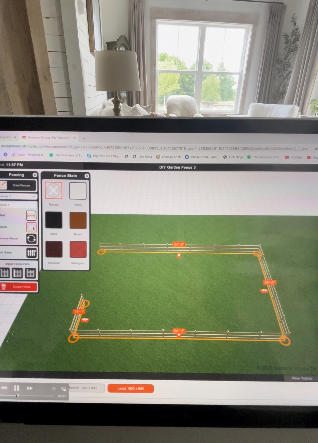 Dena using Fence Planner Software from Simpson Strong-Tie to build her custom fence