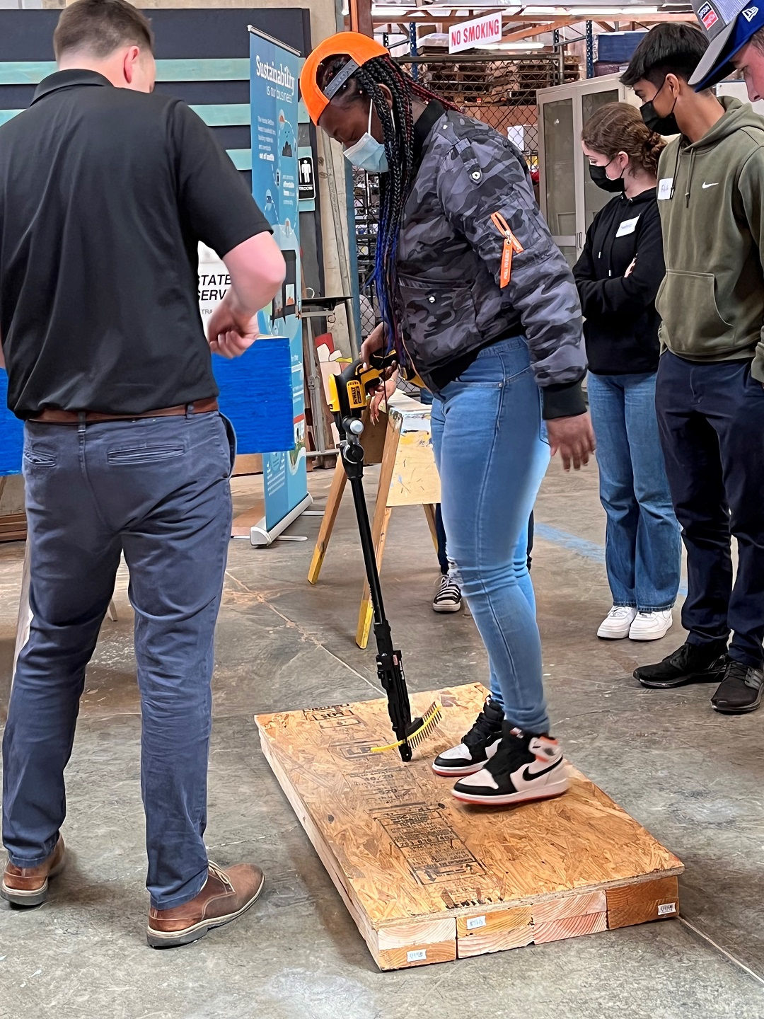 Students trying out a Quik Drive® Cordless