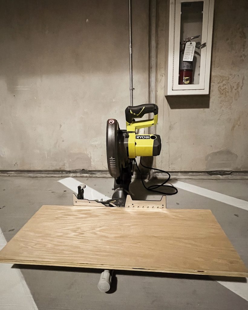 Plywood for the DIY counter bar stools