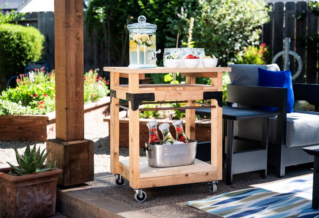 DIY Mobile Cart with Outdoor Accents® APRTC Rigid Tie® corner connectors