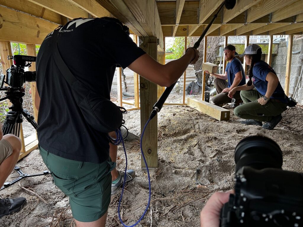 Underneath the deck