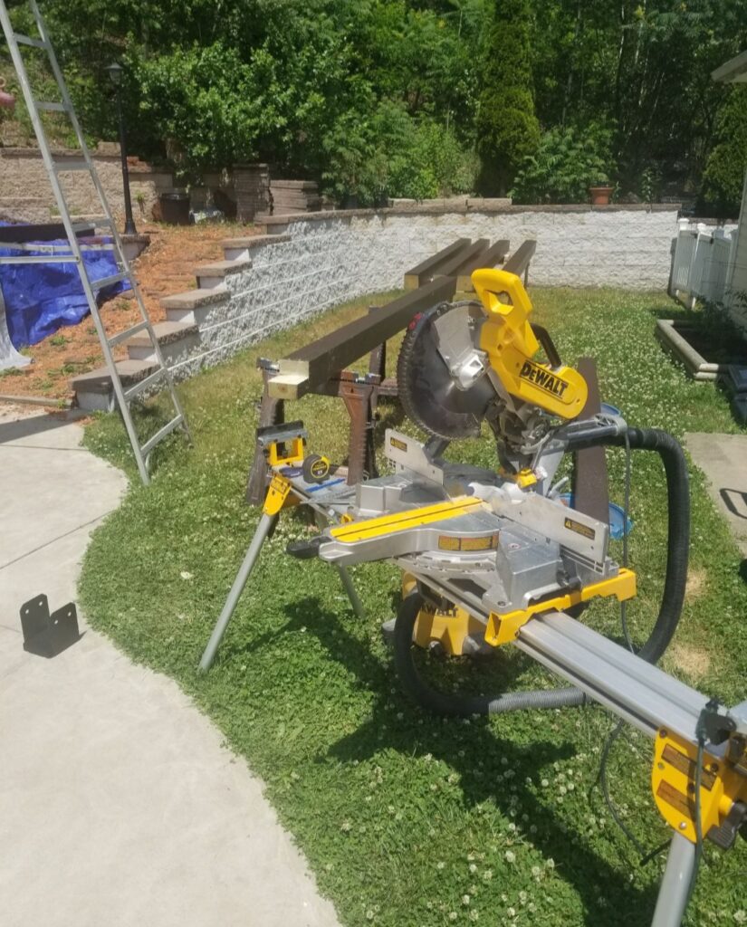 Tools building the DIY cantilever swing bar