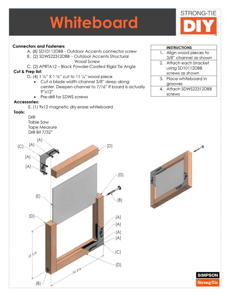 DIY White Board Plans