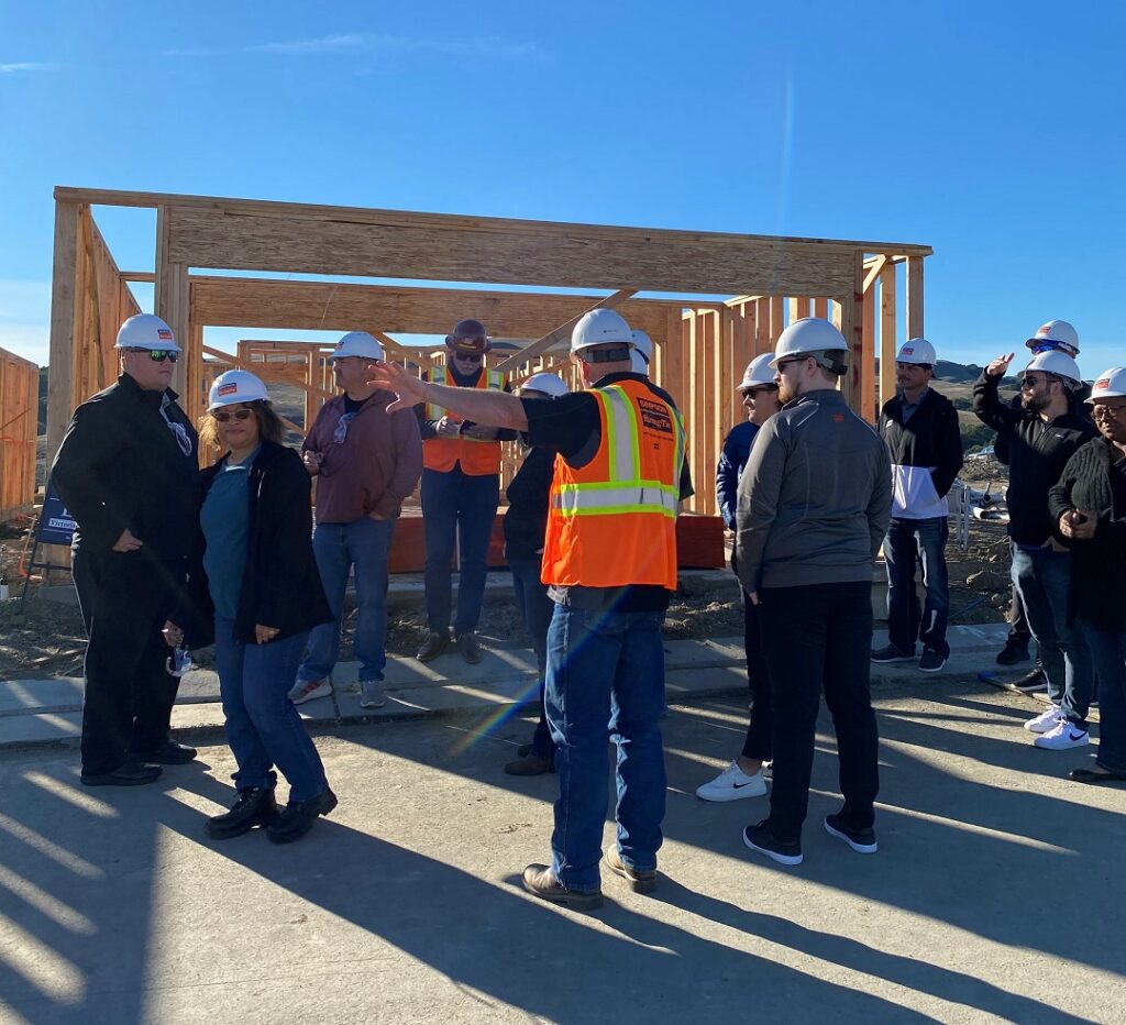 Visiting a jobsite during orientation