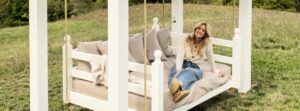 DIY Covered Daybed Swing with Fletcher Creek Cottage