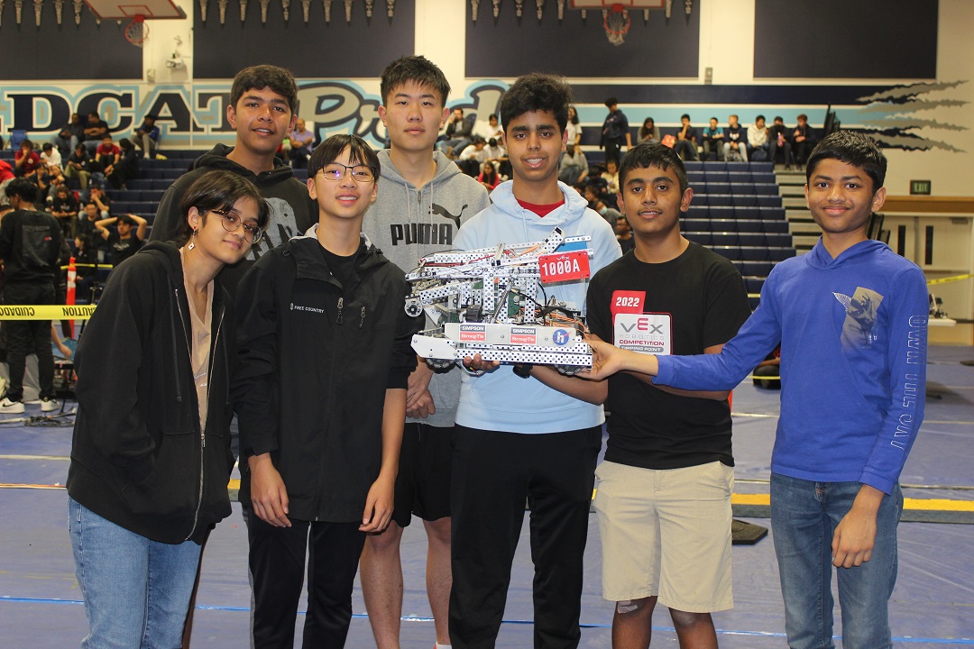 The VEX competition team participated in a competition at the San Ramon Dougherty Valley High School.
