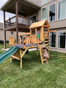 The playhouse in the backyard