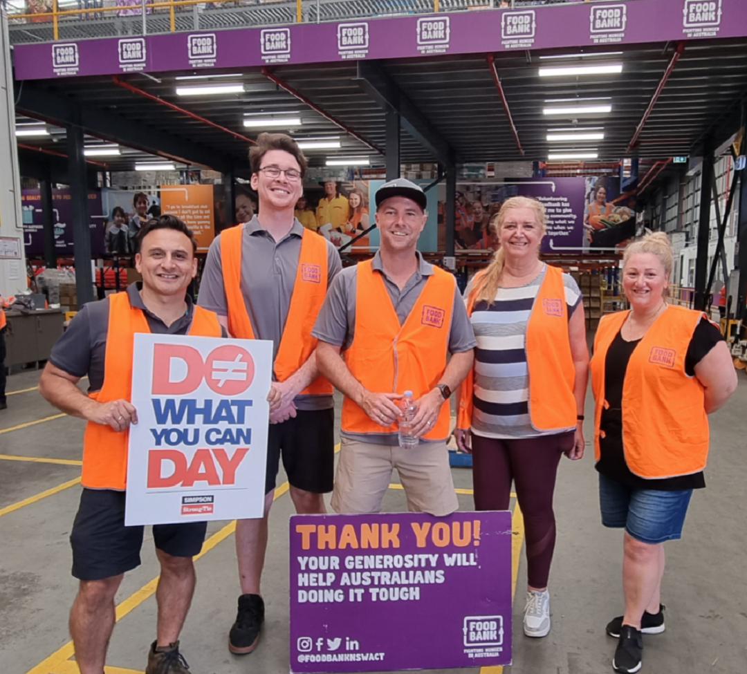 New South Wales, Australia volunteering at a foodbank