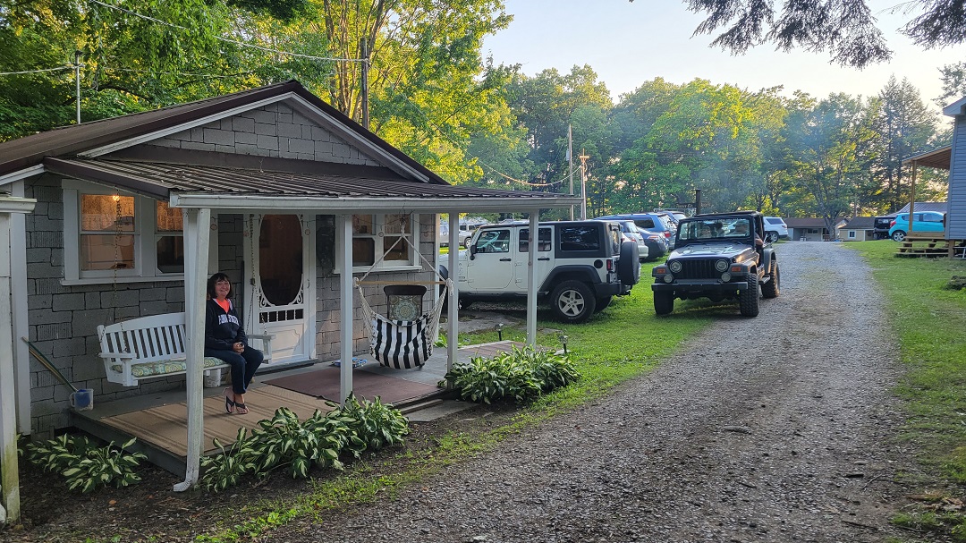 Lacy's mother at the cabin