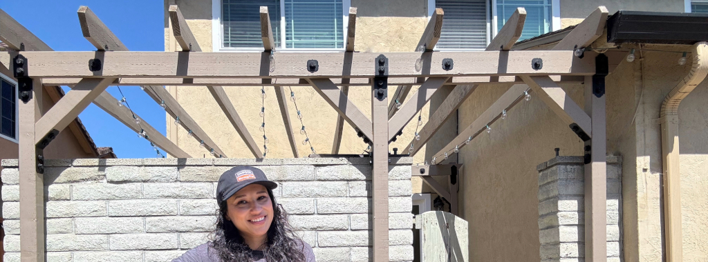 Creating a Pretty and Functional Backyard Pergola with DIYer Shereen