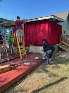 Working on the pergola build