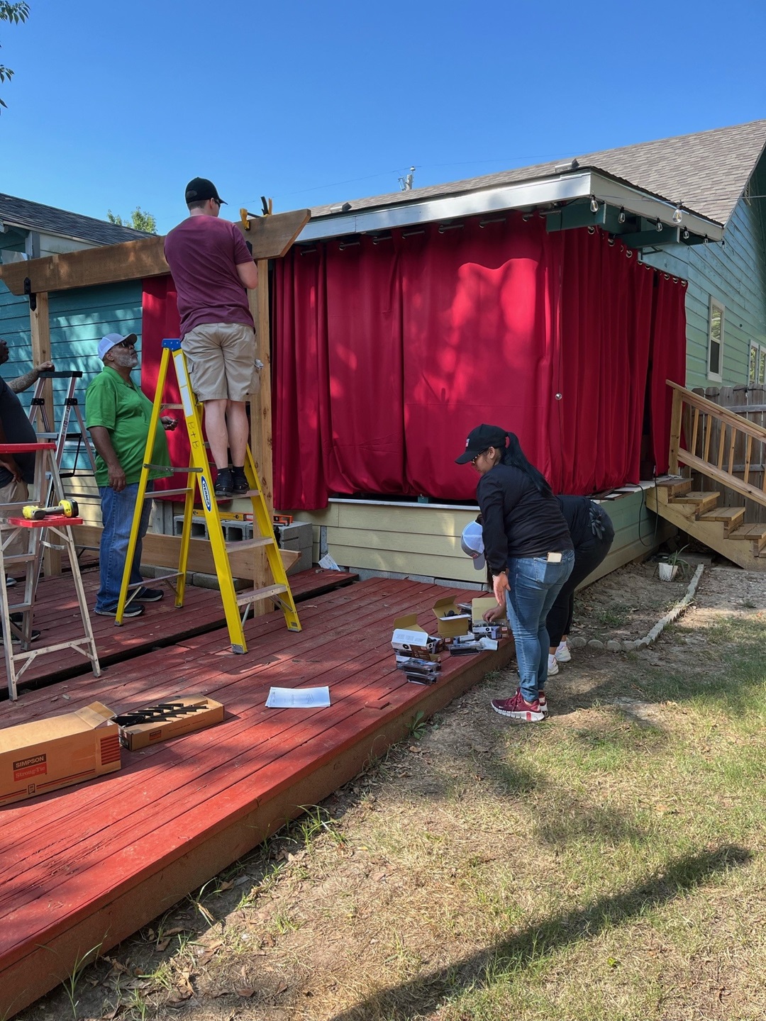 Working on the pergola build