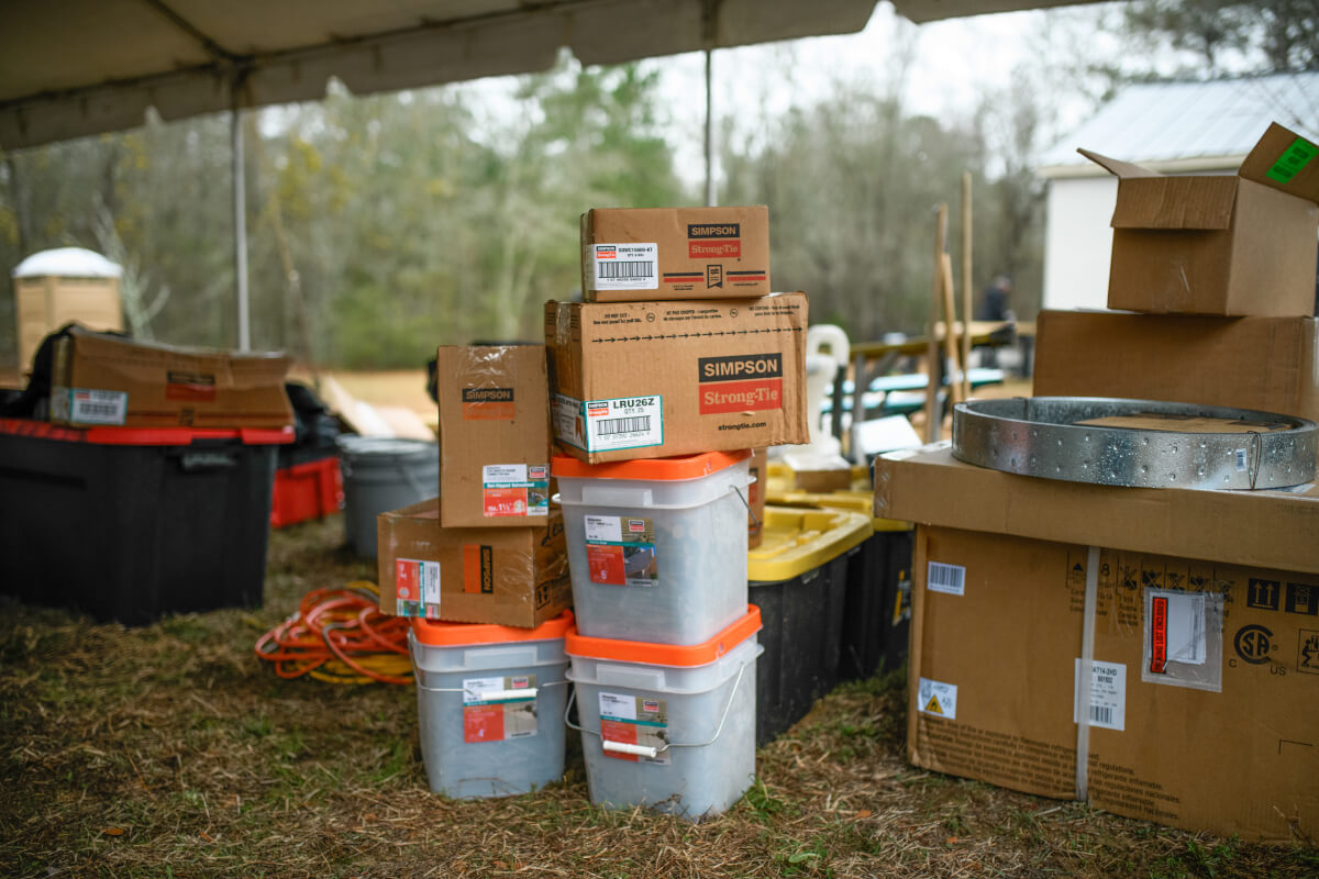 Simpson Strong-Tie products on the set of Renovation Hunters