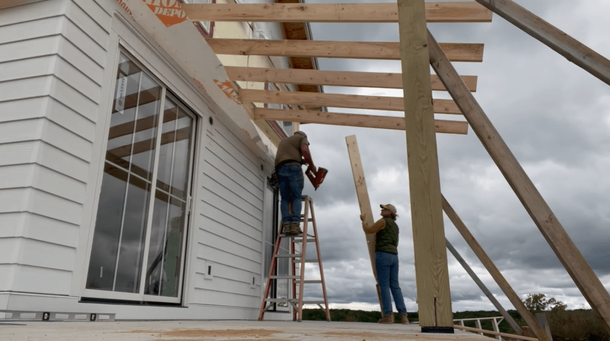 Porch Build in progress