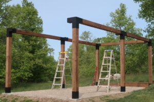 Sage Pergola Build in Progress