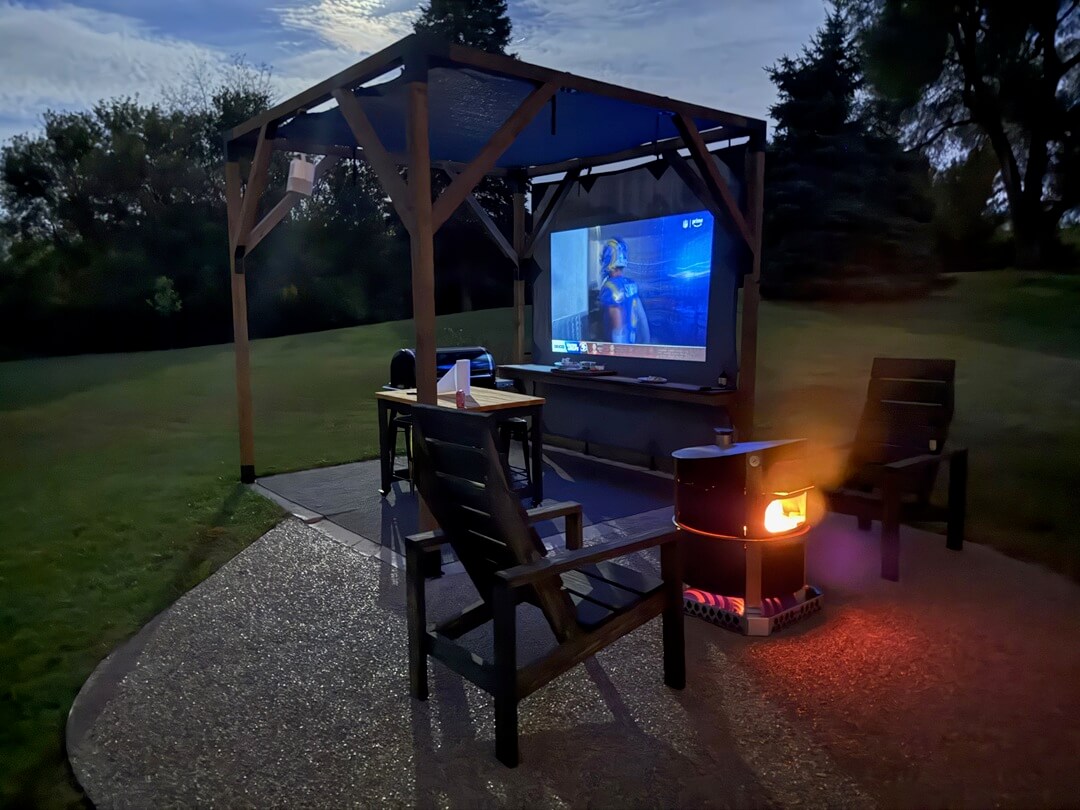 Nighttime under the Pergola