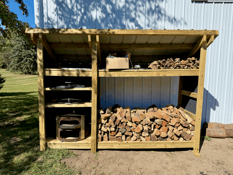 Building a Sturdy Firewood Shed and Pizza Oven Station