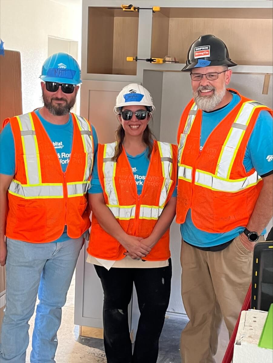 The Rapport3 Annual Consumer Crew - Machinery Asia Simpson Strong-Tie crew Corynn De La Garza and others on site