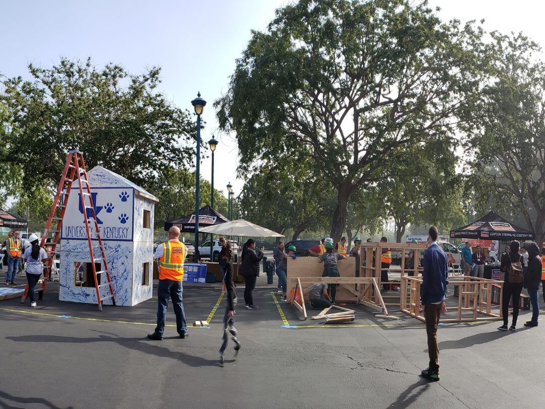 - Machinery Asia Students collaborating in the Timber-Strong Design Build Competition